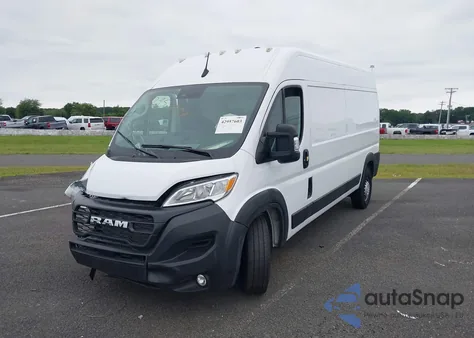 2024 Ram Promaster 2500 Tradesman High Roof 159 Wb W/Pass Seat from USA, damaged, VIN 3C6LRVDGXRE106300